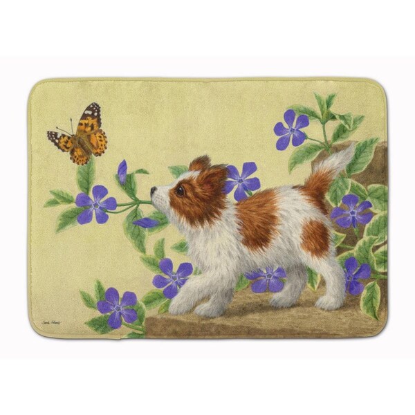 Carolines Treasures Papillon Pup Machine Washable Memory Foam Mat ASA2204RUG - main